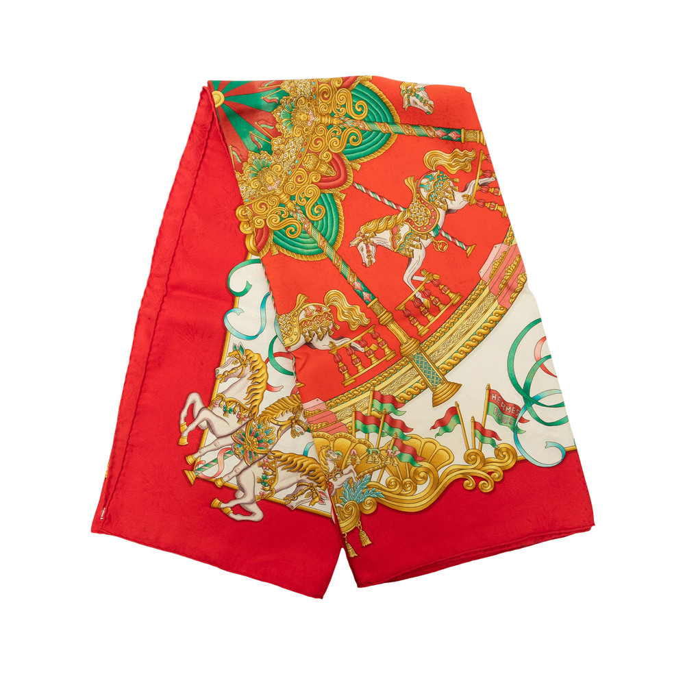Pre-Loved Hermes Luna Park Silk Scarf 90